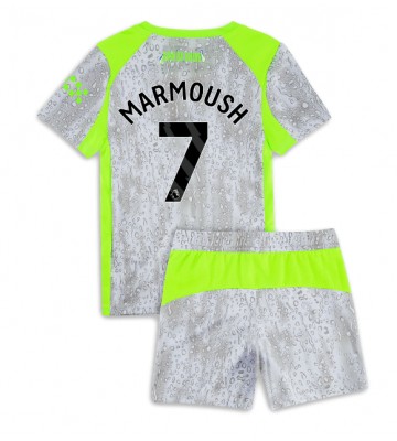 Manchester City Omar Marmoush #7 Terza Maglia Bambino 2025-26 Manica Corta (+ Pantaloni corti)